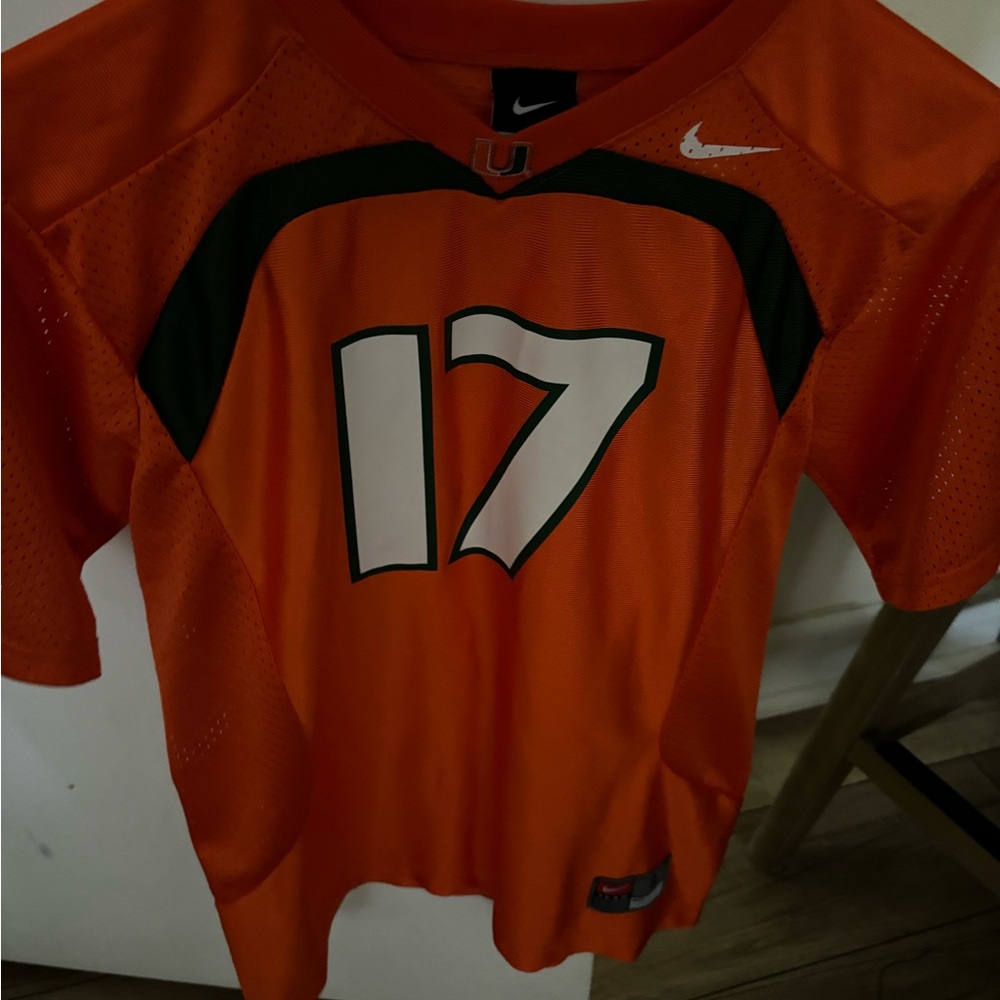 Miami Hurricanes Nike Orange Athletic Jersey with Black Trim Kids size (8-10)